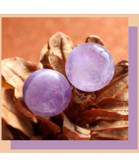 Boucles d'oreilles clous en Améthyste