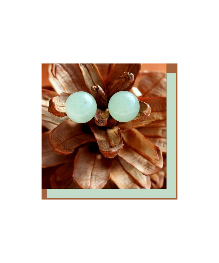 Boucles d'oreilles clous en Aventurine