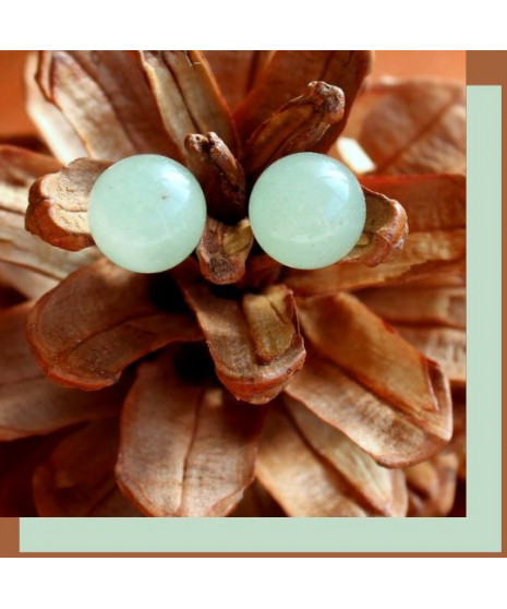 Boucles d'oreilles clous en Aventurine