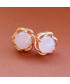 Boucles d'oreilles clous en Quartz rose