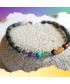 Bracelet aux couleurs des 7 Chakras, Labradorite