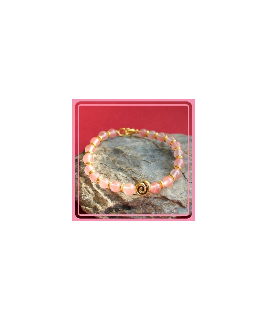 Bracelet en Tourmaline rose