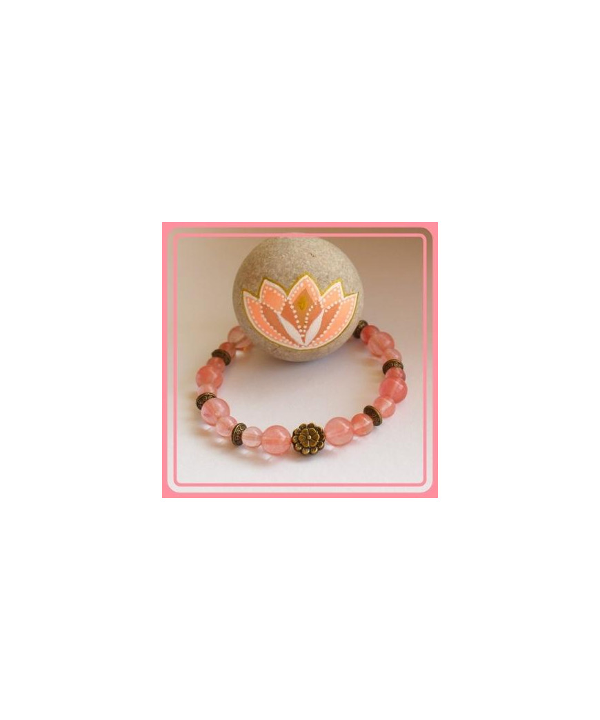 Bracelet en Tourmaline rose