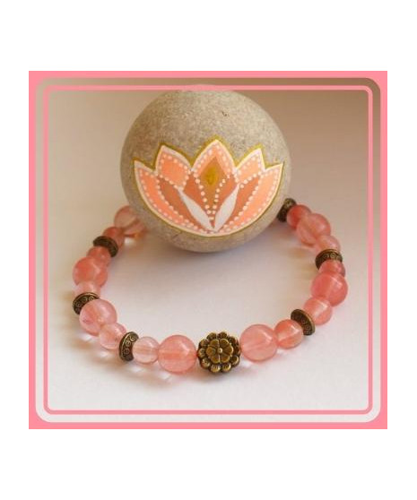 Bracelet en Tourmaline rose