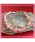Bracelet Feuilles en Tourmaline rose