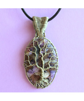 Pendentif Arbre de Vie en Charoïte