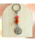 Porte-clefs Arbre de vie en Agate orange