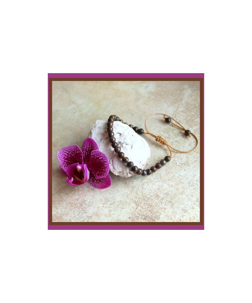 Bracelet coulissant en Bronzite