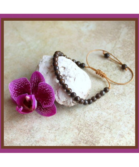 Bracelet coulissant en Bronzite