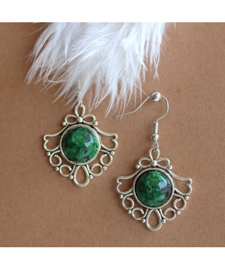 Boucles d'Oreilles en Fuchsite