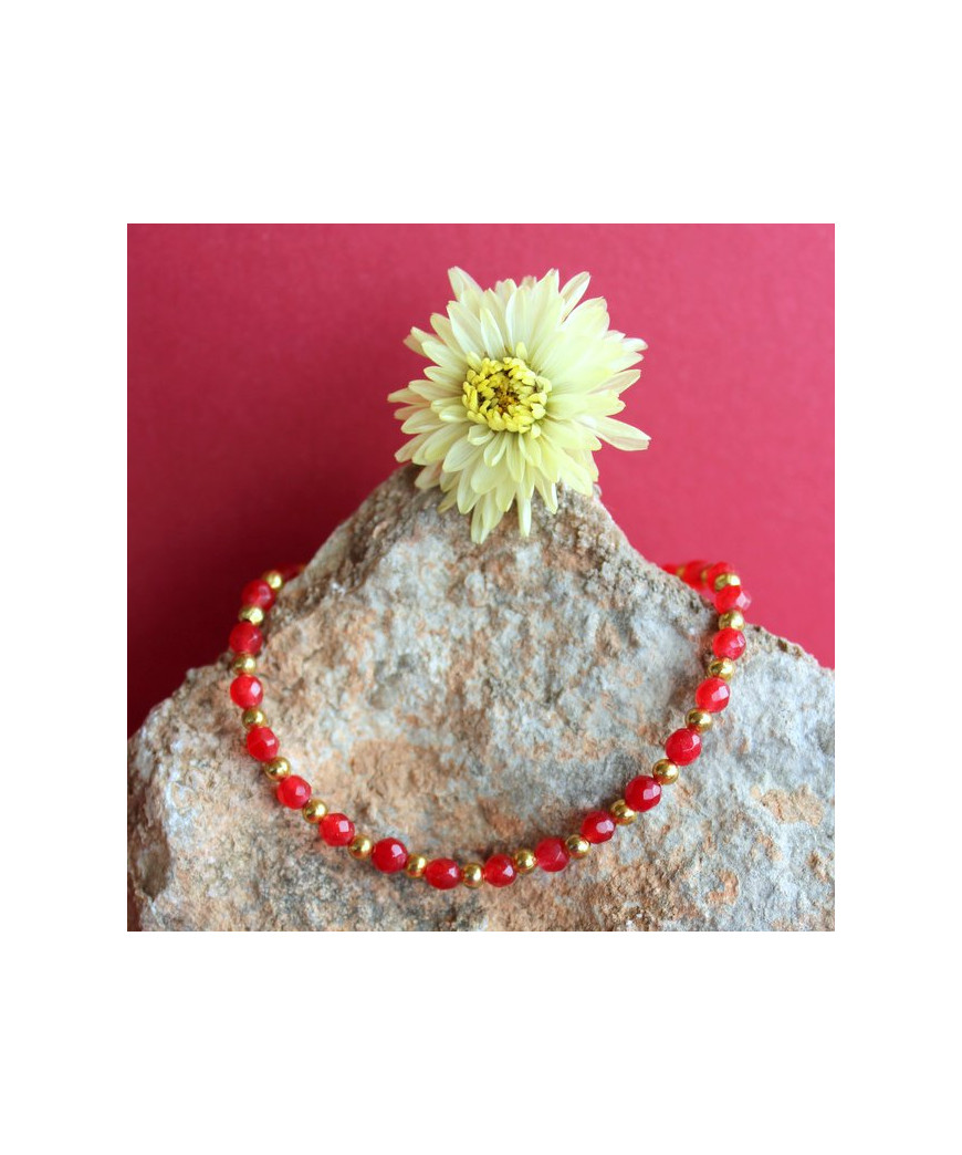 Bracelet en Agate rouge