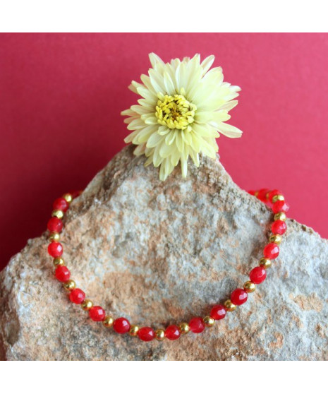 Bracelet en Agate rouge