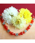 Bracelet Fleurs en Agate rouge