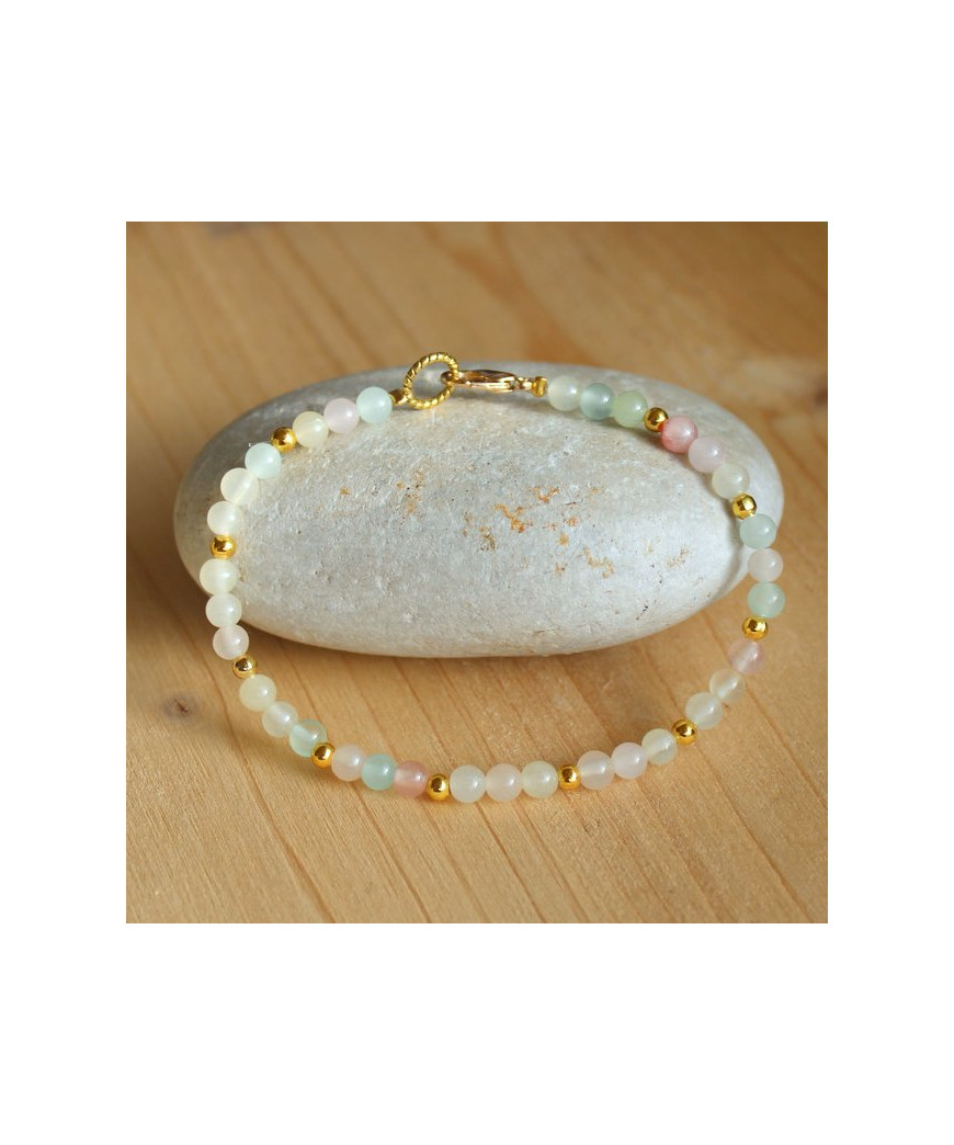 Bracelet Agate de couleurs douces