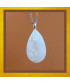 Pendentif en Agate blanche mate