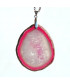 Pendentif Géode Agate rose