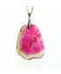 Pendentif Géode Agate rose
