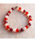 Bracelet Quartz rose, Cornaline et Grenat