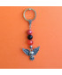 Porte-clefs Tête de mort ailé en Agate et Jade