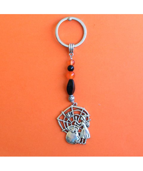 Porte-clefs Sorcière en Agate