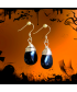 Boucles d'oreilles Agate noire
