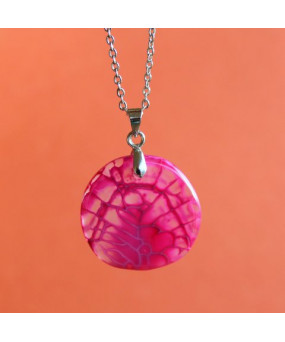 Pendentif en Agate rose