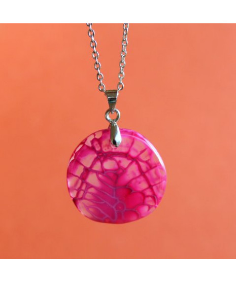 Pendentif en Agate rose