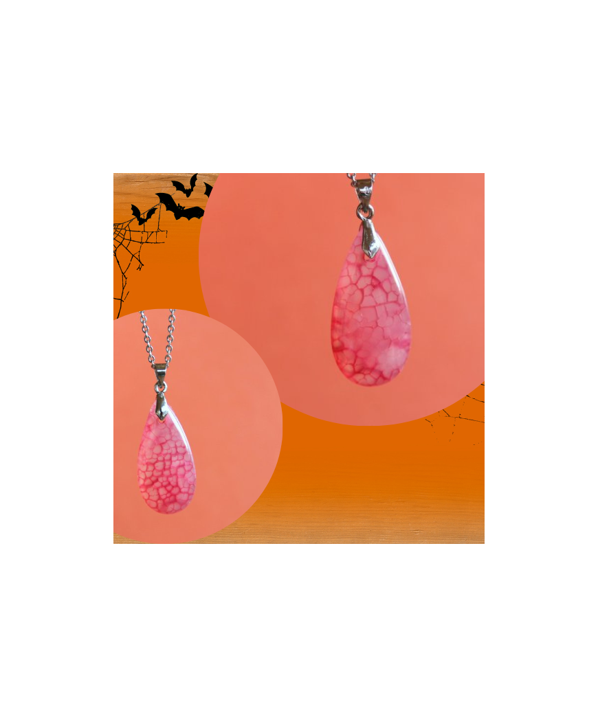 Pendentif Agate rose