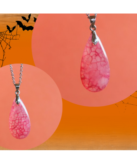 Pendentif Agate rose