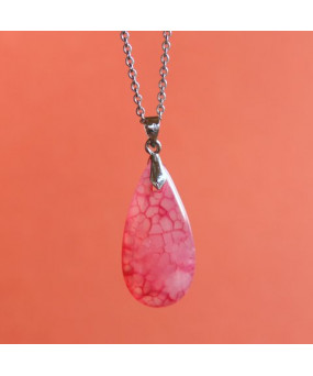 Pendentif Agate rose