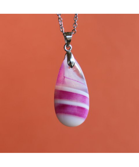 Pendentif Agate rose