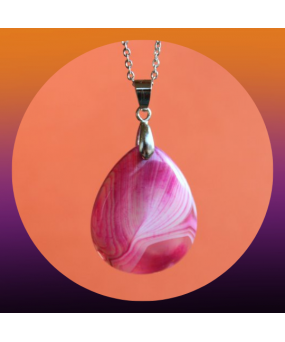 Pendentif Agate rose