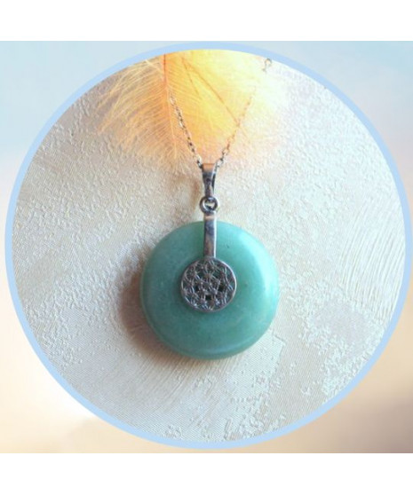 Pendentif Fleur de Vie en Aventurine