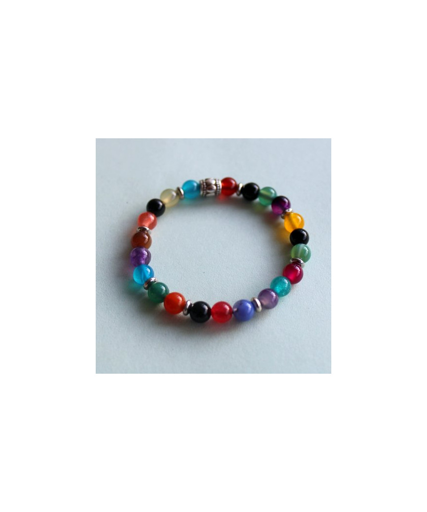 Bracelet enfant en Agate multicolore