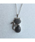 Pendentif Chat en Pierre de lave