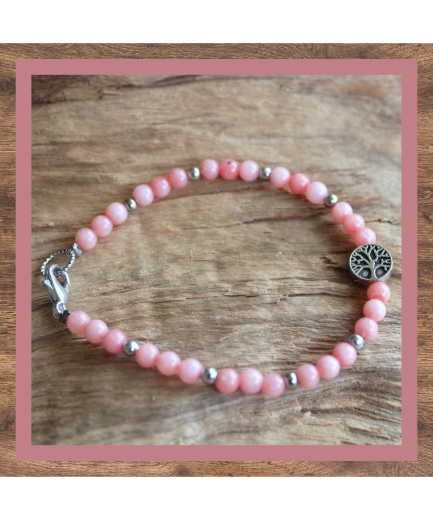Bracelet Arbre de vie en Rhodochrosite