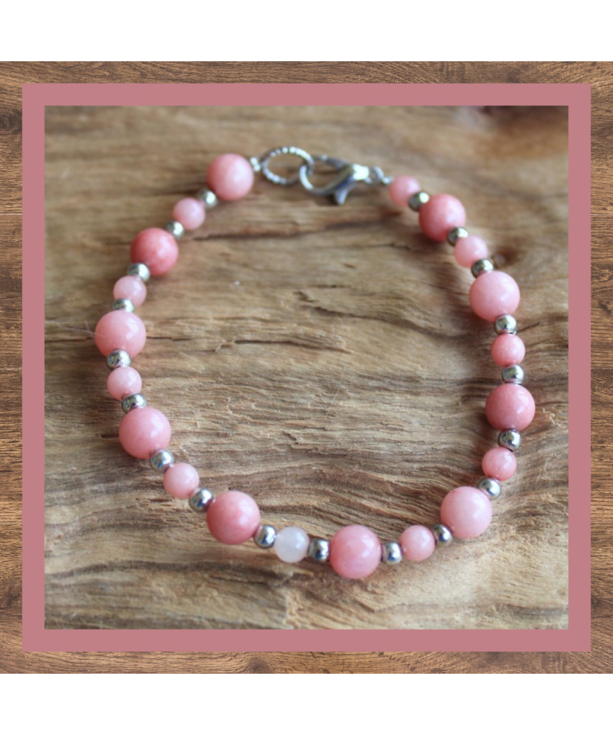 Bracelet en Rhodochrosite