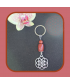 Porte-clefs Fleur de vie en Jaspe rouge