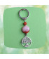 Porte-Clefs Arbre de vie en Agate orange