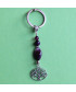 Porte-Clefs Arbre de vie en Agate violette