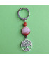 Porte-Clefs Arbre de vie en Agate orange