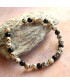 Bracelet en Jaspe dalmatien et en en Agate noire