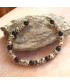 Bracelet en Jaspe dalmatien et en en Agate noire