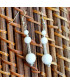 Boucles d'Oreilles blanches en Jade