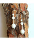 Boucles d'Oreilles blanches en Jade