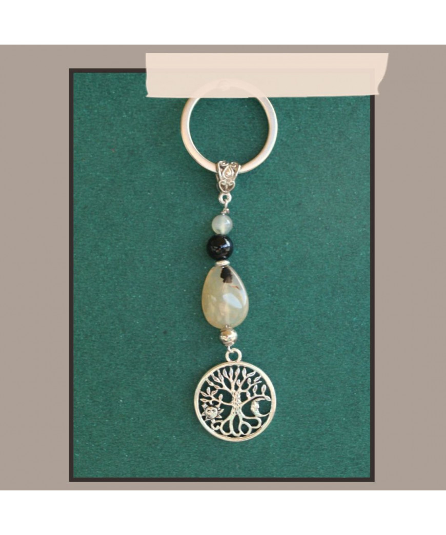 Porte-clefs Arbre de vie en Agate