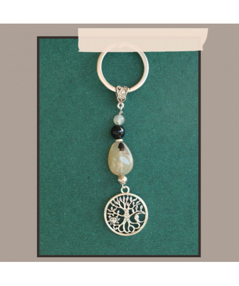 Porte-clefs Arbre de vie en Agate
