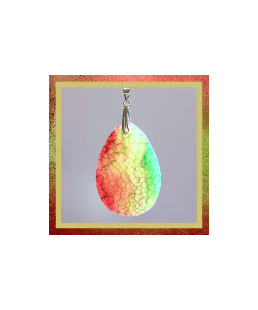 Pendentif Agate vert et violet