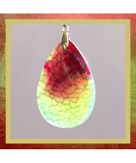 Pendentif Agate vert et violet