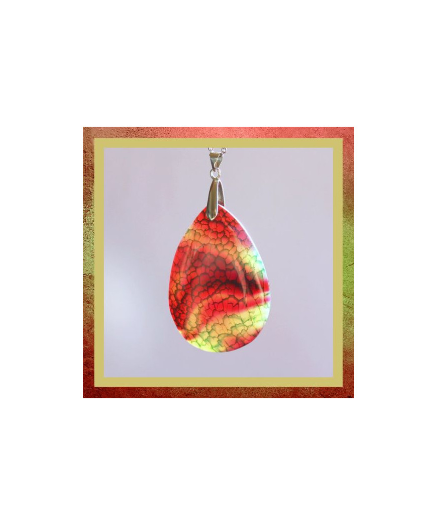 Pendentif Agate vert et violet